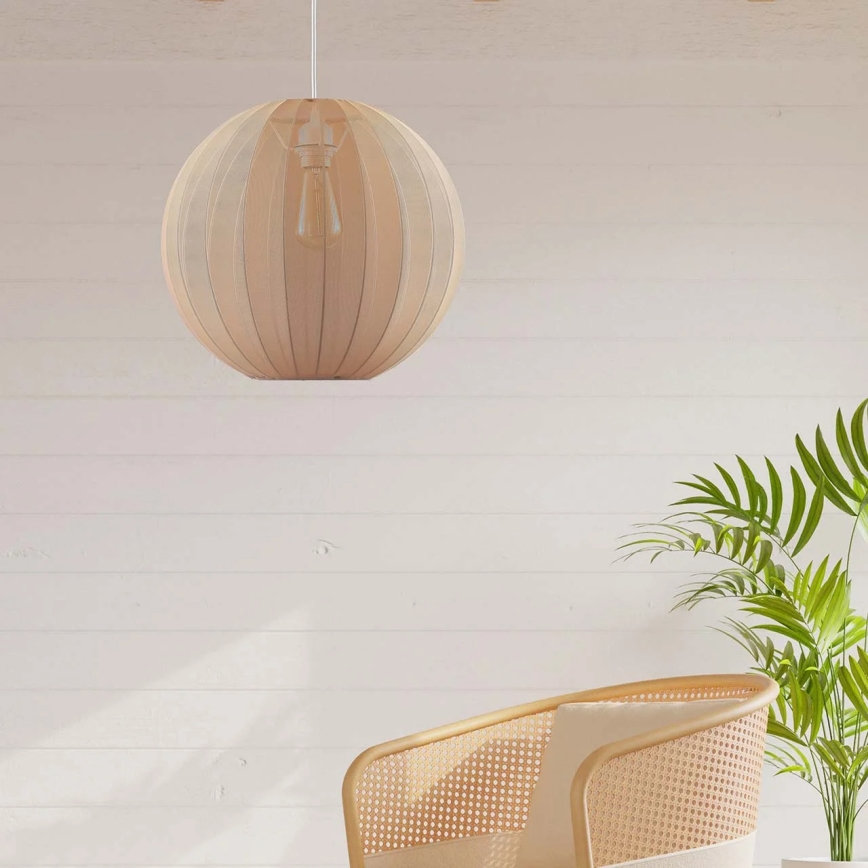 SENSAI-riippuvalaisin vaijerilla, 1xE27/20W/230V, Ø 40 cm, beige