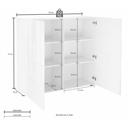 SERIAN lipasto, valkoinen