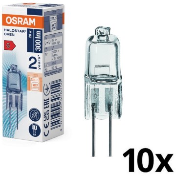 Setti 10 kpl HALOSTAR uunipolttimo G4/20W/12V 2700K - Osram