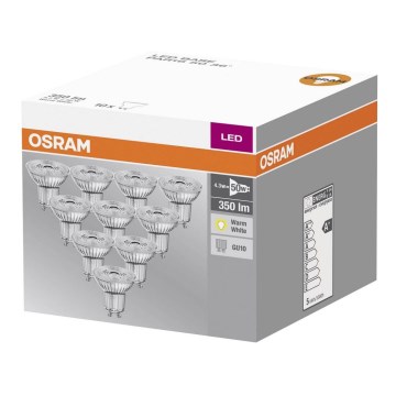 SETTI 10x LED-polttimo GU10/4,3W/230V 2700K - Osram