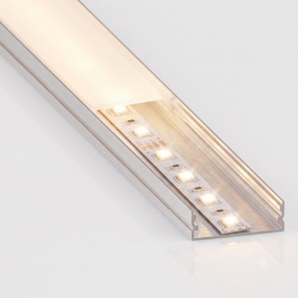 SETTI 1x LED-nauha MYLIVING LIGHTSTRIP LED/22W/230V 5 m + 5x sisäänrakennettava profiili 1 m hopea/valkoinen