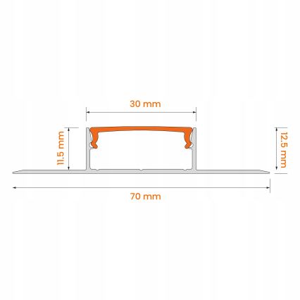 SETTI 1x LED-nauha MYLIVING LIGHTSTRIP LED/22W/230V 5 m + 5x upotettava profiili 1 m hopea/valkoinen