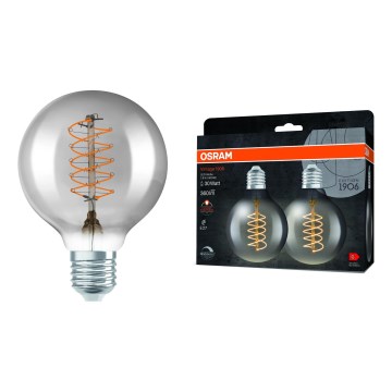 SETTI 2 kpl himmennettäviä LED-filamenttilamppuja E27/7,8W/230V 1800K - Osram