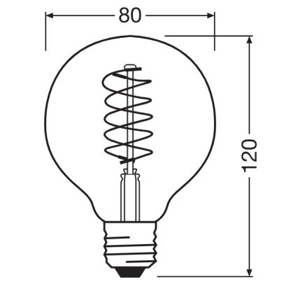 SETTI 2 kpl himmennettäviä LED-filamenttilamppuja E27/7,8W/230V 1800K - Osram