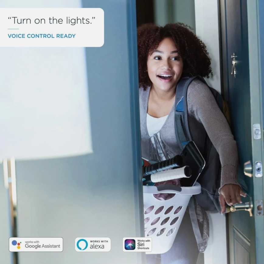 Setti 2 kpl himmennettäviä LED-lamppuja A60 E27/9W/230V 2700K Wi‑Fi + kaukosäädin - WiZ