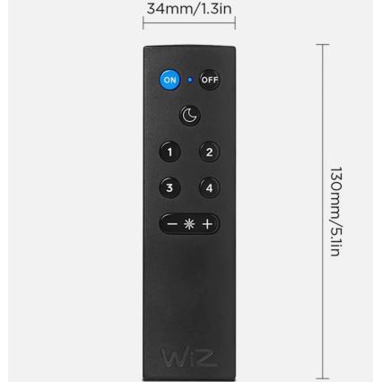 Setti 2 kpl himmennettäviä LED-lamppuja A60 E27/9W/230V 2700K Wi‑Fi + kaukosäädin - WiZ
