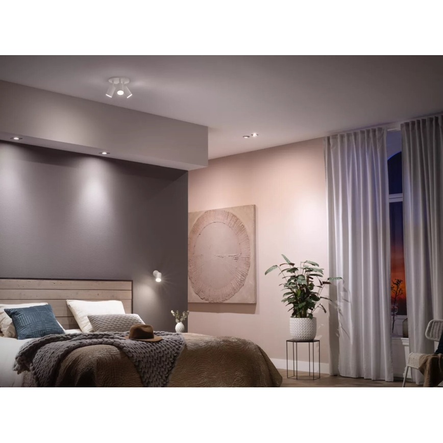 Setti 2 kpl himmennettäviä LED-lamppuja Philips Hue WHITE AMBIANCE GU10/4,2W/230V 2200-6500K + himmenninkytkin