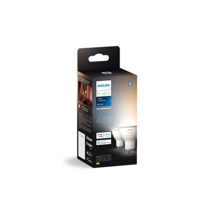 Setti 2 kpl himmennettäviä LED-lamppuja Philips Hue WHITE AMBIANCE GU10/4,2W/230V 2200-6500K + himmenninkytkin