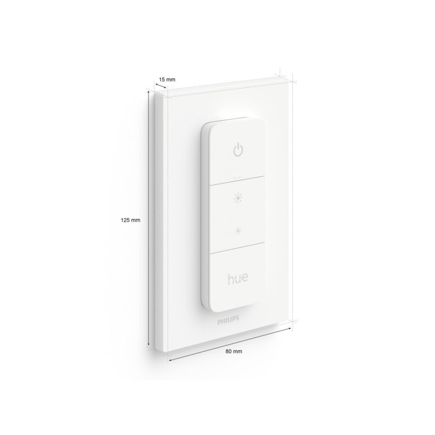 Setti 2 kpl himmennettäviä LED-lamppuja Philips Hue WHITE AMBIANCE GU10/4,2W/230V 2200-6500K + himmenninkytkin