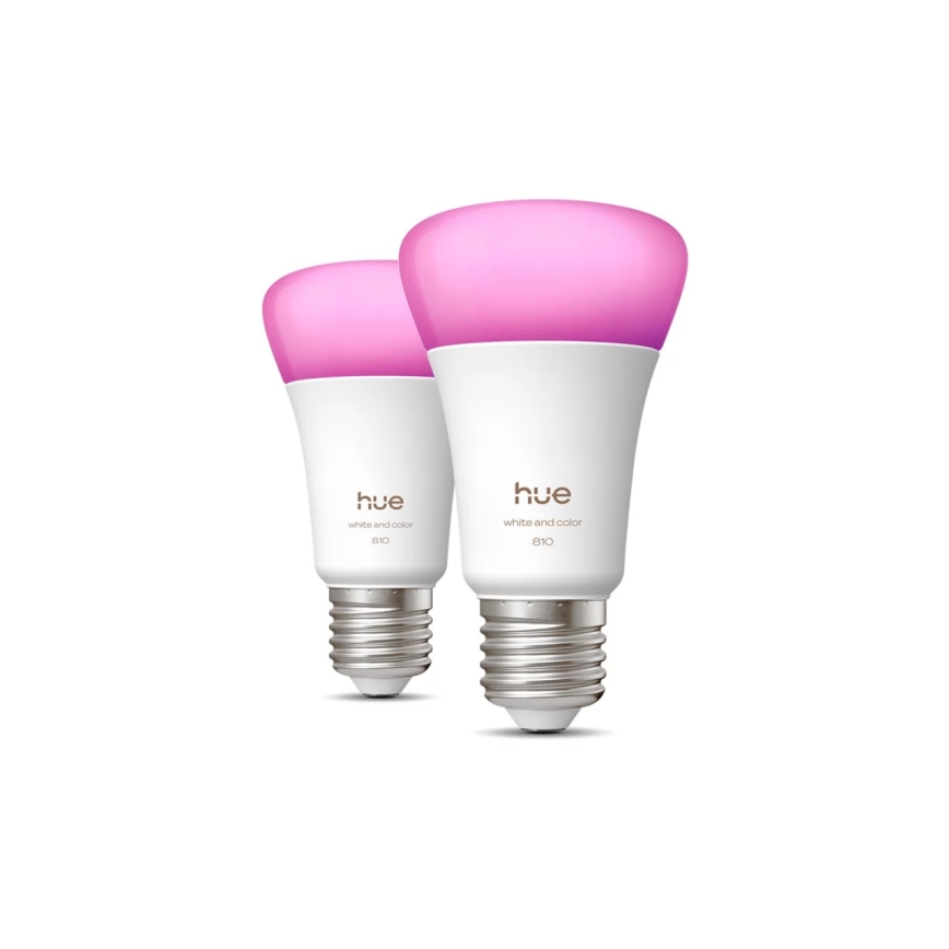 2 kpl Philips Hue WHITE AND COLOR AMBIANCE himmennettävä LED-lamppu E27/6W/230V 1000-20000K