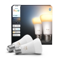 Setti 2 kpl himmennettäviä Philips Hue WHITE AMBIANCE LED-lamppuja E27/8,1W/230V 1000-20000K