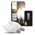 Setti 2 kpl himmennettäviä Philips Hue WHITE B39 LED-lamppuja, E14/3,9W/230V, 2700K
