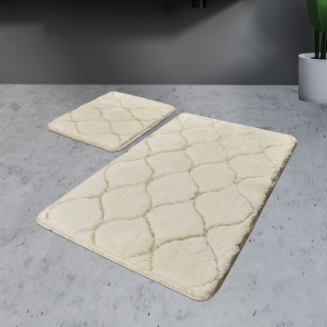 SETTI 2 kpl Kylpyhuoneen matto INFINITY 60/100 cm beige