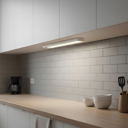SARJA 2x ladattavaa LED-huonekalavalaisinta liiketunnistimella ja hämäräkytkimellä VIRO LED/1,2W/3,7V 800 mAh 3000/4000/6500K 30 cm valkoinen