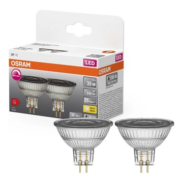 Setti 2 kpl LED-himmennettäviä MR16-reflektorilamppuja GU5,3/5W/12V 2700K 36° CRI 90 - Osram