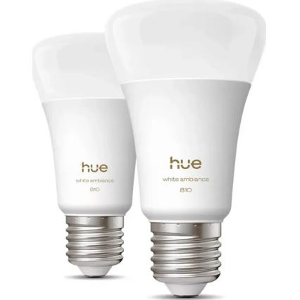 Setti 2 kpl Philips Hue WHITE himmennettäviä LED-lamppuja E27/7W/230V 2700K
