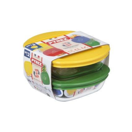 Setti 2 kpl PYREX-lasipurkkia, 0,3 l