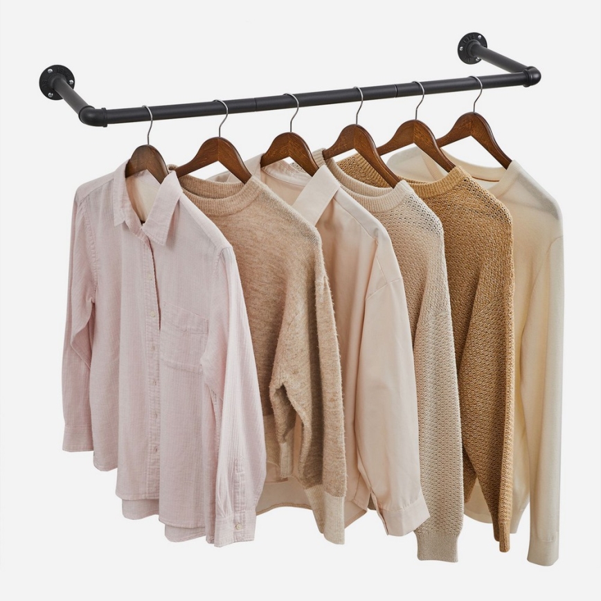 Setti, 2 kpl seinäkiinnitteisiä henkaritelineitä LINEA, musta