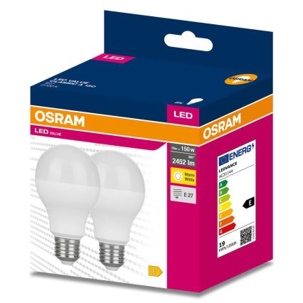 SETTI 2 kpl VALUE CLASSIC LED-lamppuja E27/19W/230V 2700K - Osram