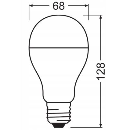 SETTI 2 kpl VALUE CLASSIC LED-lamppuja E27/19W/230V 2700K - Osram