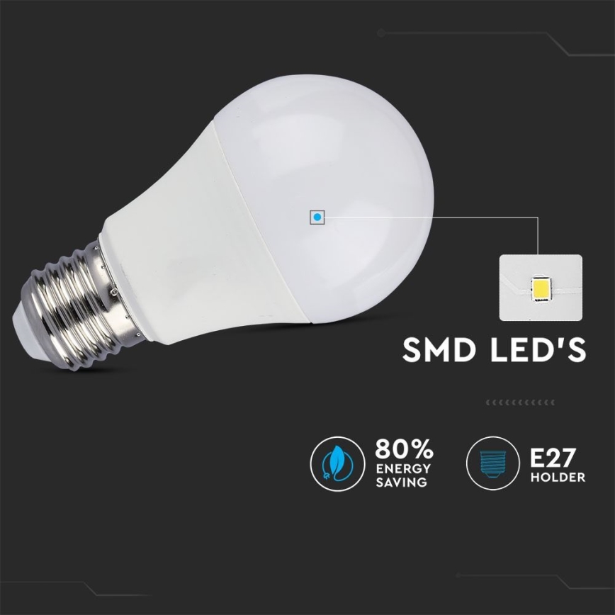 SETTI 2x Himmennettävä LED-polttimo A60 E27/9W/230V 4000K