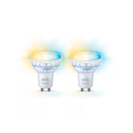 2 kpl himmennettäviä LED-polttimoita liiketunnistimella PAR16 GU10, 4,7 W / 230 V, 2700–6500 K, Ra 90, Wi‑Fi - WiZ
