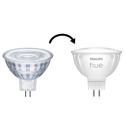 SETTI 2x Himmennettävä LED-polttimo Philips Hue White Ambiance GU5,3/MR16/5,1W/12V 2200-6500K
