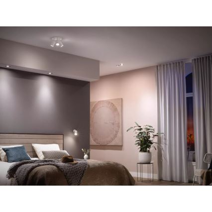 SETTI 2x Himmennettävä LED-polttimo Philips Hue WHITE AMBIANCE GU10/4,2W/230V 2200-6500K