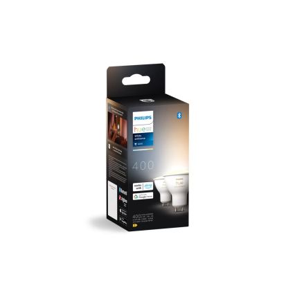 Setti 2x himmennettävää Philips Hue WHITE AMBIANCE GU10 LED-lamppua 4,2W/230V 2200-6500K + Hue Bridge