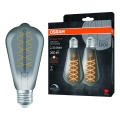 Setti 2x himmennettäviä LED-vintage-filamenttilamppuja E27/7,8W/230V 1800K - Osram