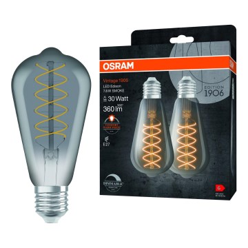 Setti 2x himmennettäviä LED-vintage-filamenttilamppuja E27/7,8W/230V 1800K - Osram