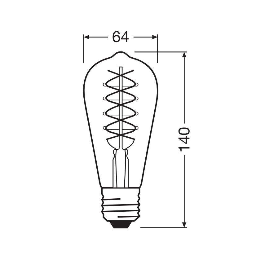 Setti 2x himmennettäviä LED-vintage-filamenttilamppuja E27/7,8W/230V 1800K - Osram