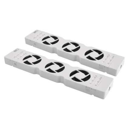 SETTI 2x Jäähdyttimen tuuletin 5/230V valkoinen