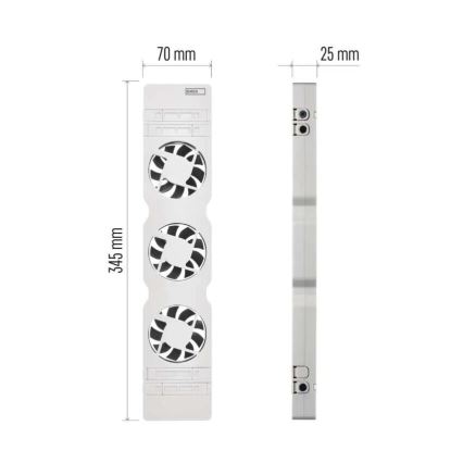 SETTI 2x Jäähdyttimen tuuletin 5/230V valkoinen