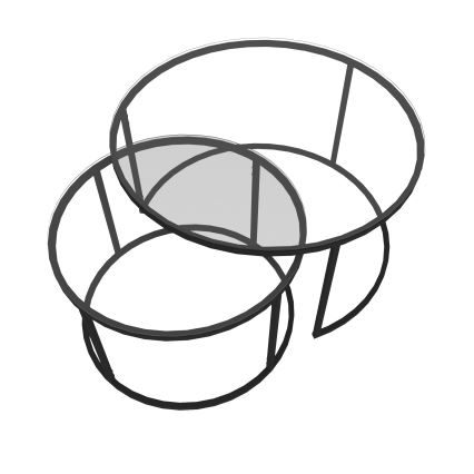 SETTI 2x Konferenssipöytä BELARUS musta