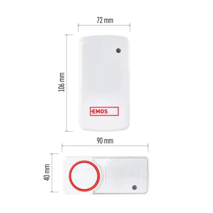SETTI 2x Langaton ovikello 230V IP44