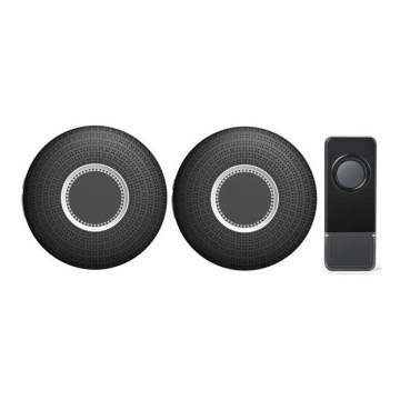 SETTI 2x Langaton pistokeovikello 230V 1xA23 IP55 musta