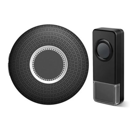 SETTI 2x Langaton pistokeovikello 230V 1xA23 IP55 musta