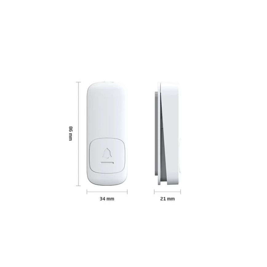 SETTI 2x Langaton pistokeovikello kineettinen 230V musta