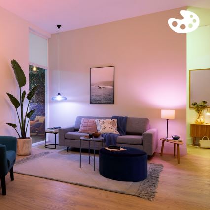 2 kpl Philips SMART A60 E27 himmennettävä RGB-LED-lamppu 8,5W/230V 2200-6500K