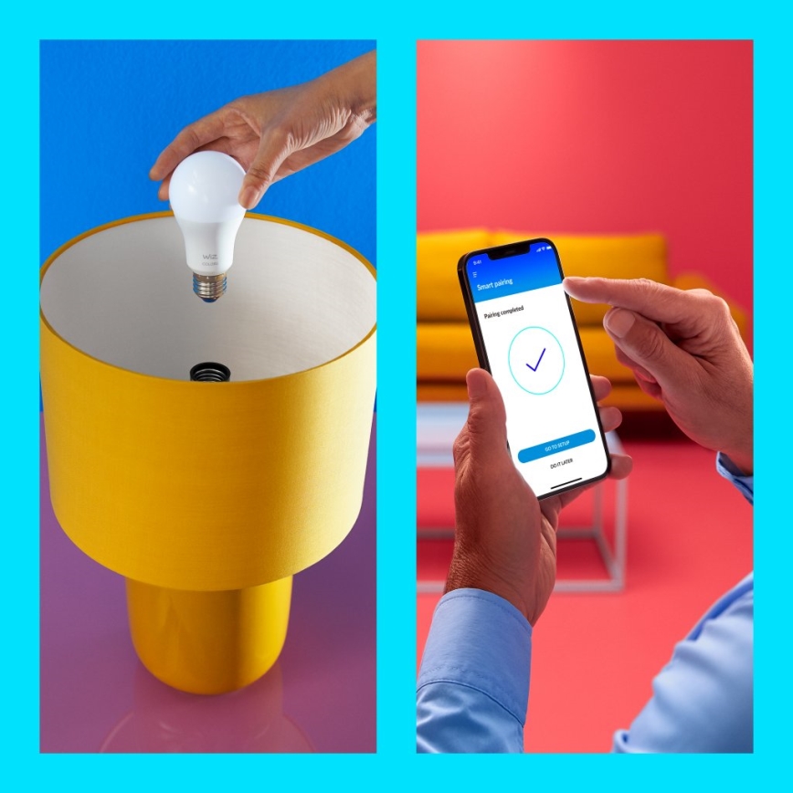 SETTI 2x LED Himmennettävä polttimo A60 E27/8W/230V 2700-6500K CRI 90 Wi-Fi - WiZ