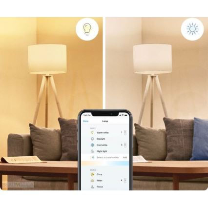 SETTI 2x LED Himmennettävä polttimo A60 E27/8W/230V 2700-6500K CRI 90 Wi-Fi - WiZ