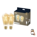 SETTI 2x LED Himmennettävä polttimo VINTAGE FILAMENT ST64 E27/6,7W/230V 2000-5000K Wi-Fi - WiZ