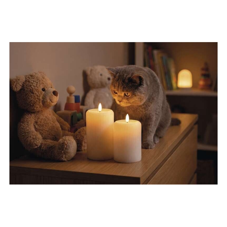 Setti 2x LED-kynttilää LED/4xAA + kaukosäädin