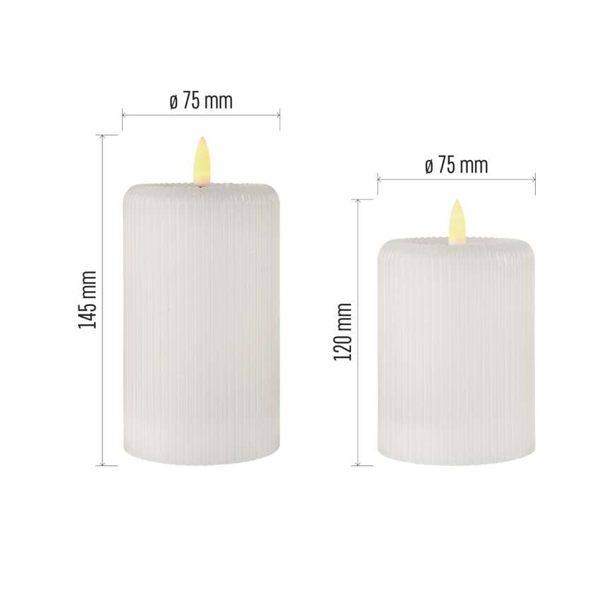 Setti 2x LED-kynttilää LED/4xAA + kaukosäädin