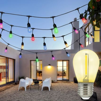 SETTI 2x LED-lamppu PARTY E27/0,3W/36V keltainen