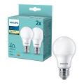 SETTI 2x LED-lamppu Philips A60 E27/4,9W/230V 2700K