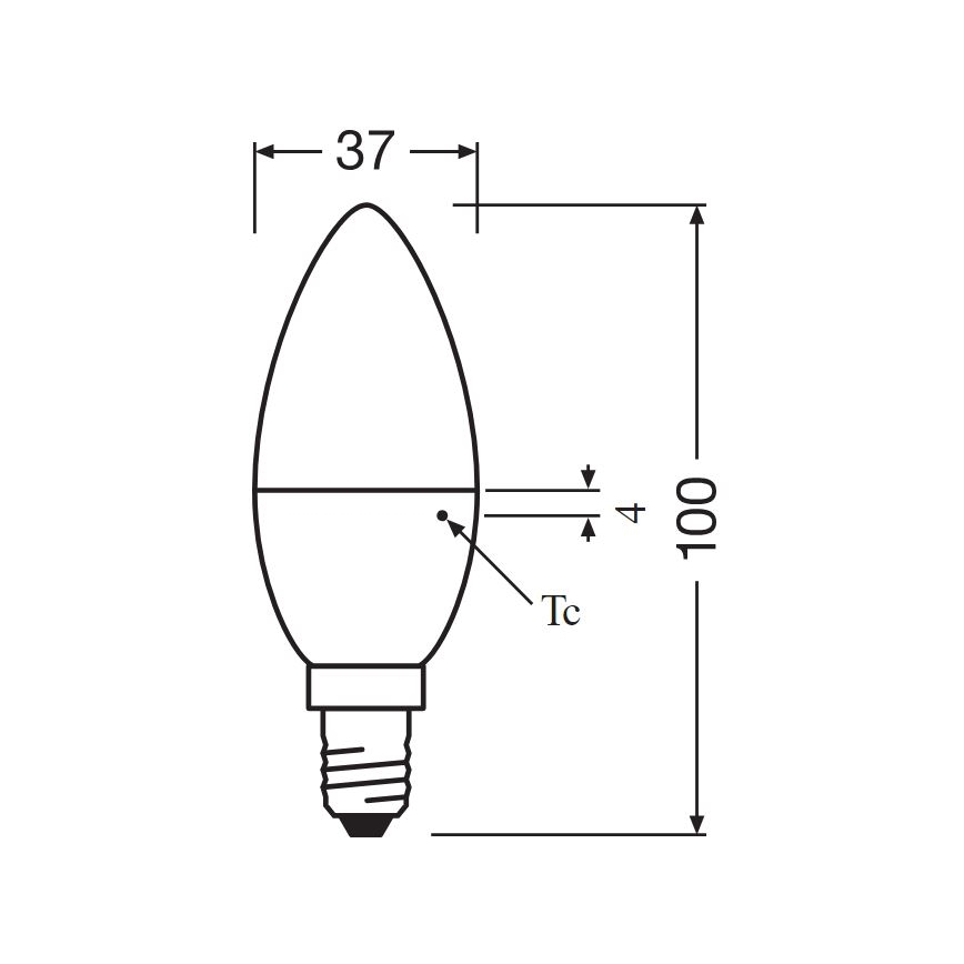 SETTI 2x LED-polttimo B35 E14/4,9W/230V 3000K - Osram