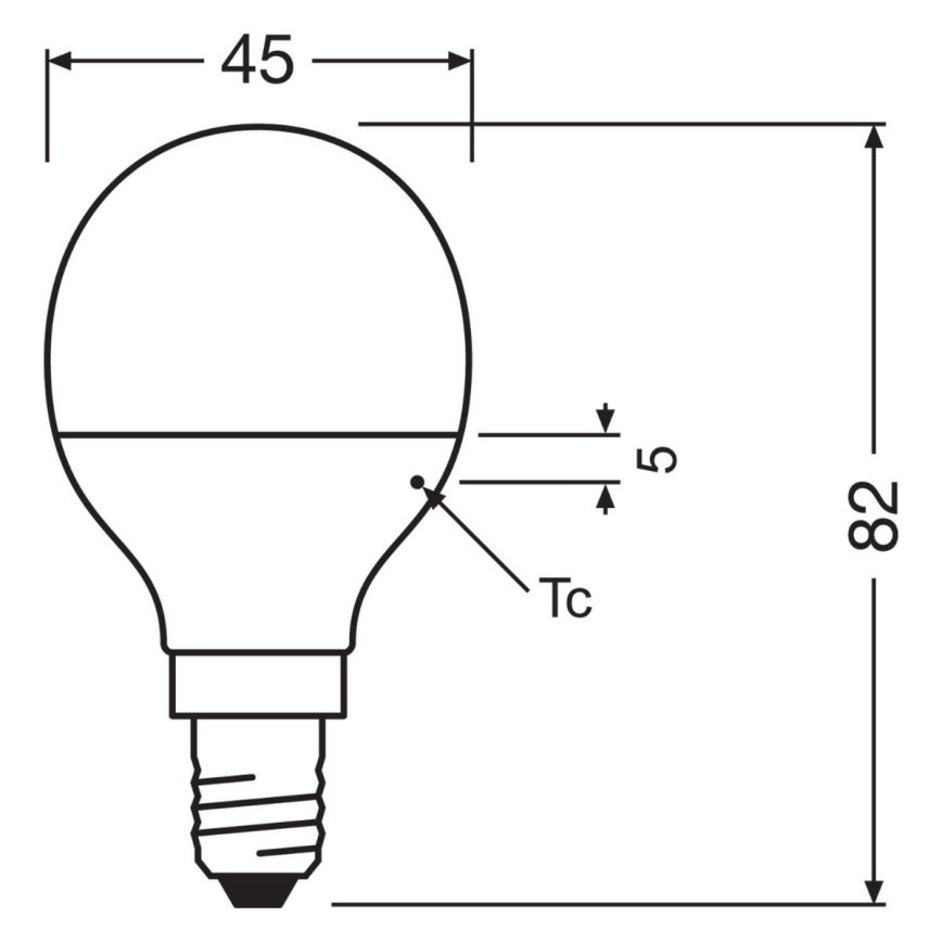 SETTI 2x LED-polttimo P45 E14/4,9W/230V 3000K - Osram
