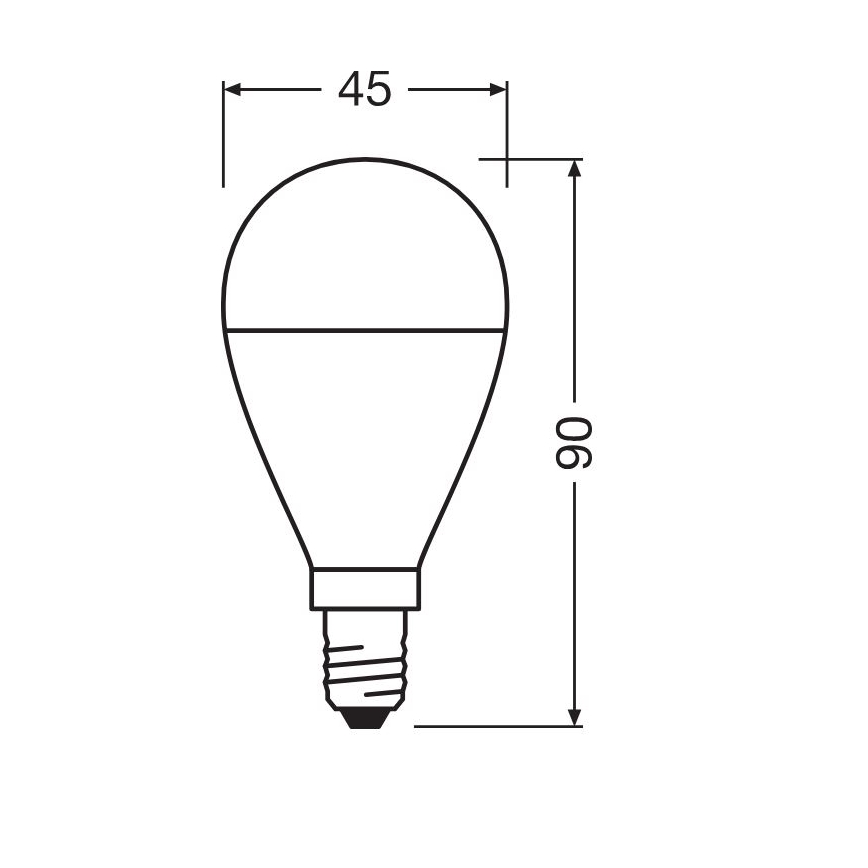 SETTI 2x LED-polttimo P45 E14/7W/230V 3000K - Osram